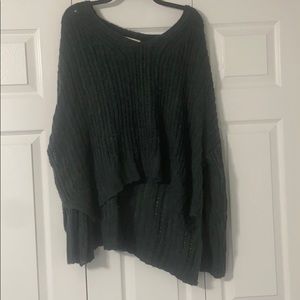 Forest green oversized knit sweater
